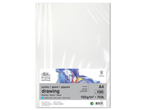 Papier kreślarski Drawing Jumbo - Winsor & Newton - medium, A4, 150g, 100 ark.