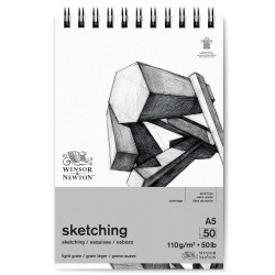 Sketching spiral pad - Winsor & Newton - light, A5, 110g, 50 sheets