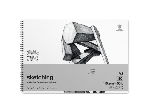 Szkicownik ze spiralą Sketching - Winsor & Newton - light, A2, 110g, 50 ark.