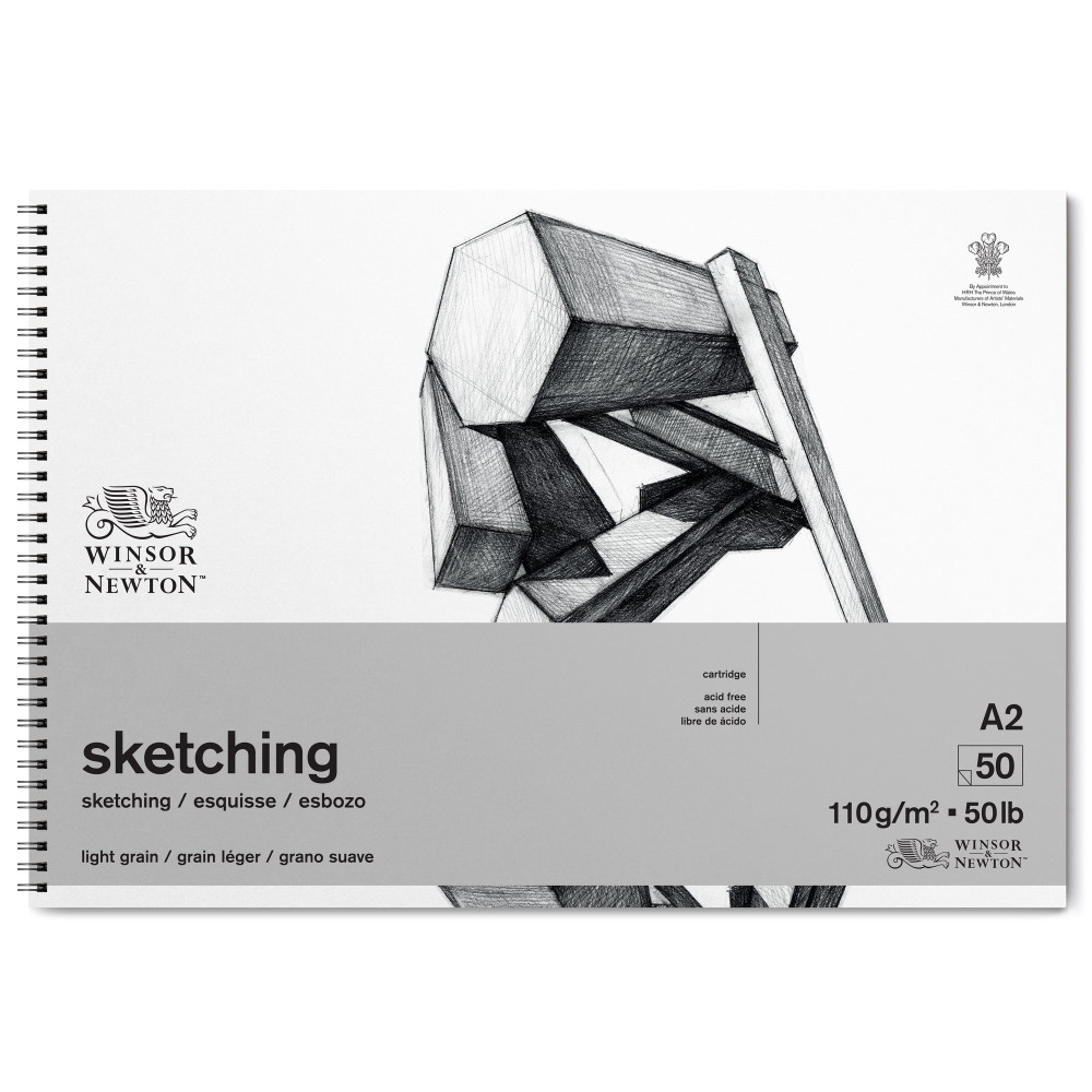 Sketching spiral pad - Winsor & Newton - light, A2, 110g, 50 sheets