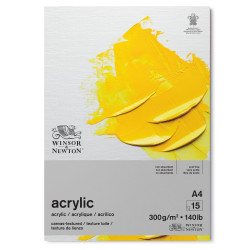 Acrylic paper pad - Winsor & Newton - canvas, A4, 300g, 15 sheets