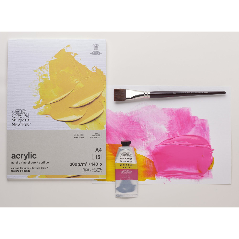 Blok do akryli Acrylic - Winsor & Newton - canvas, A4, 300g, 15 ark.