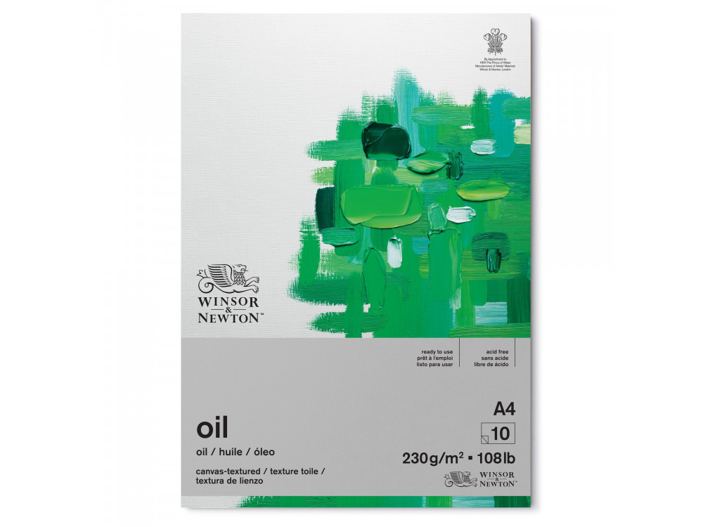 Blok do farb olejnych Oil - Winsor & Newton - canvas, A4, 230g, 10 ark.
