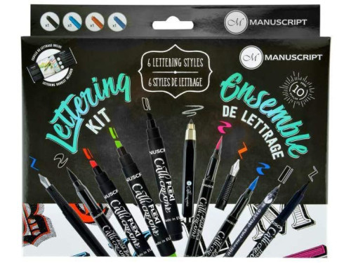 Lettering & calligraphy kit - Manuscript