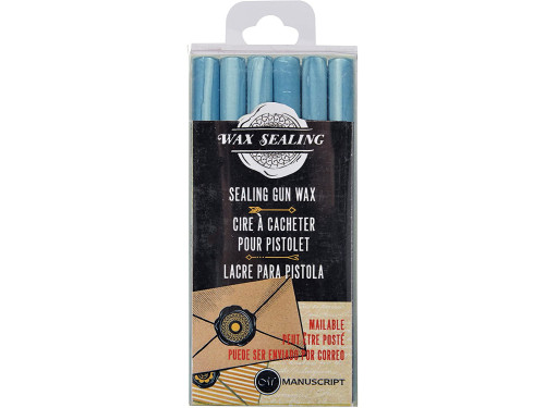 Set of sealing gun wax - Manuscript - powder blue, 6 pcs