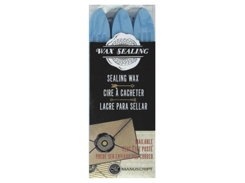 Set of sealing wax - Manuscript - blue, 3 pcs