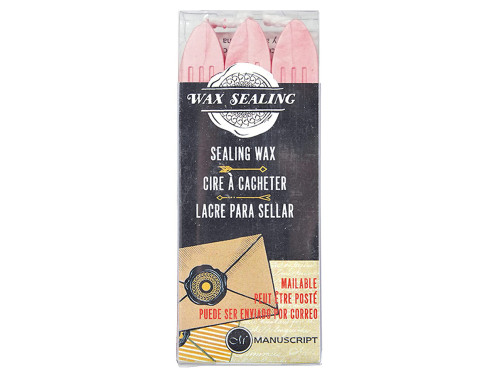 Set of sealing wax - Manuscript - pink, 3 pcs