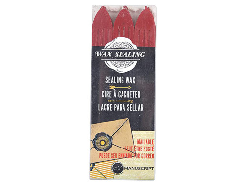 Set of sealing wax - Manuscript - red, 3 pcs