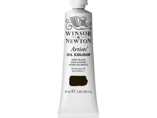 Farba olejna Artists' Oil Colour - Winsor & Newton - Ivory Black, 37 ml