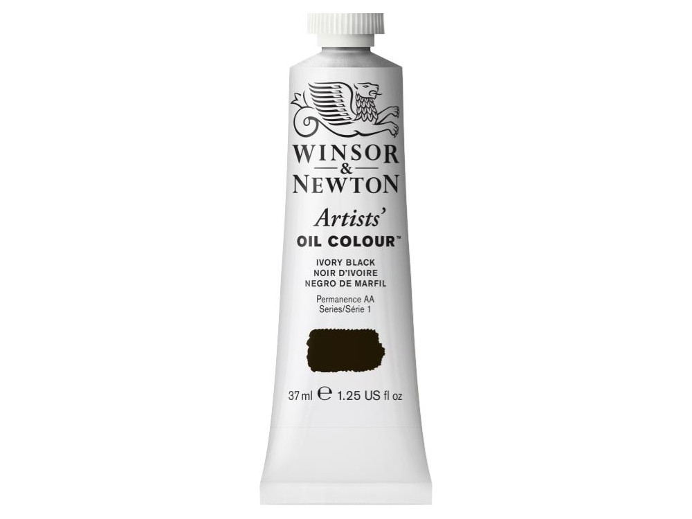 Farba olejna Artists' Oil Colour - Winsor & Newton - Ivory Black, 37 ml