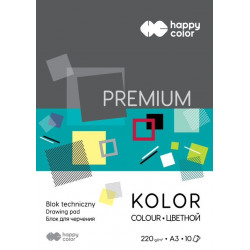 Blok techniczny Premium A3 - Happy Color - kolorowy, 220 g, 10 ark.