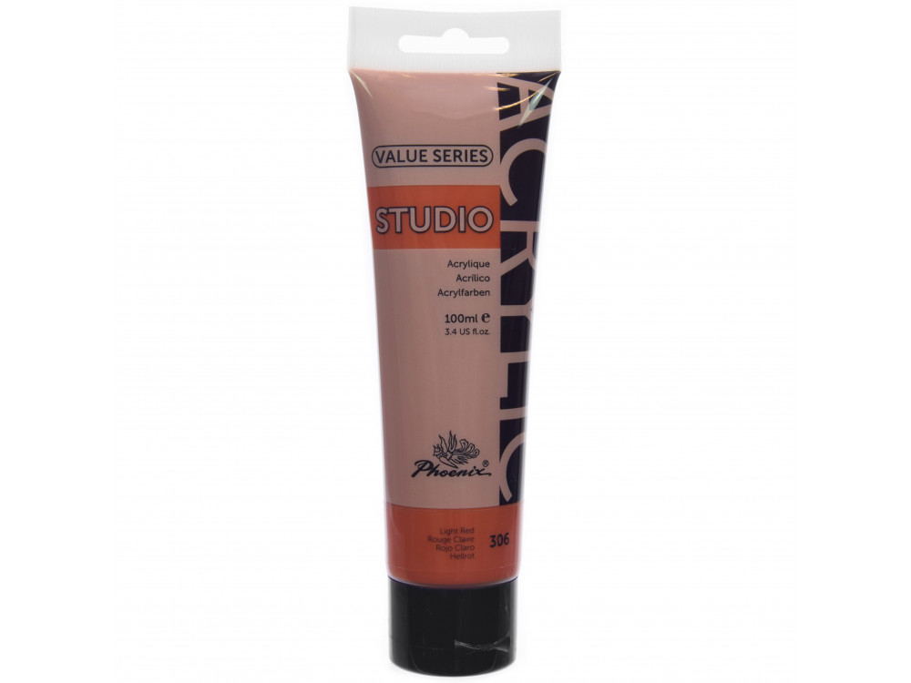 Acrylic paint Studio Acrylic - Phoenix - Light Red 306, 100 ml