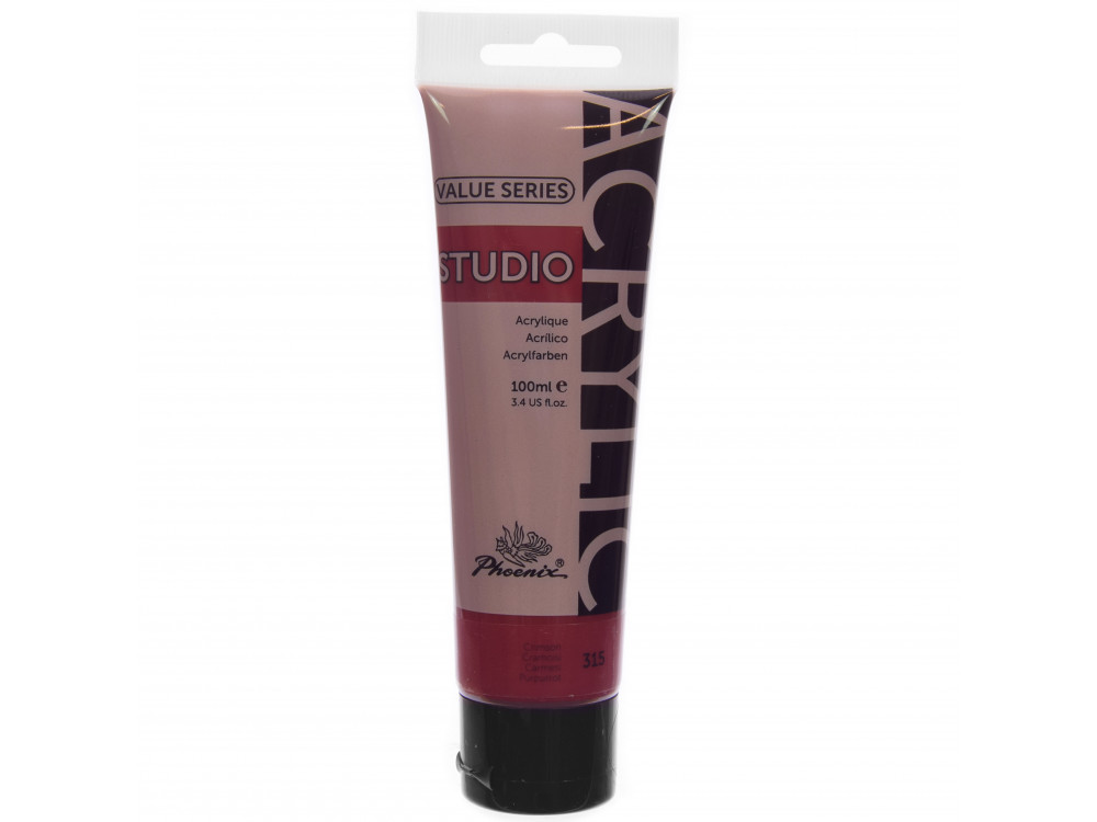 Farba akrylowa Studio Acrylic - Phoenix - Crimson 315, 100 ml