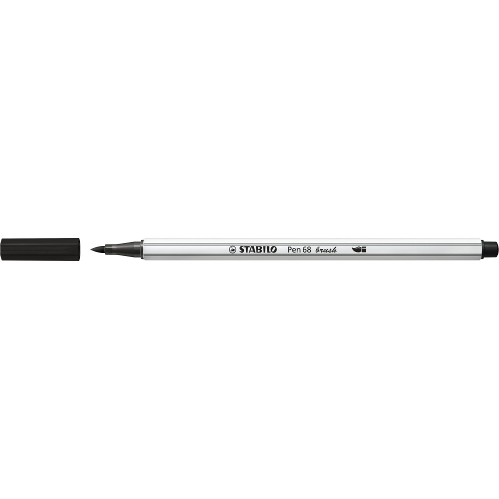 Flamaster pędzelkowy Pen 68 Brush - Stabilo - czarny