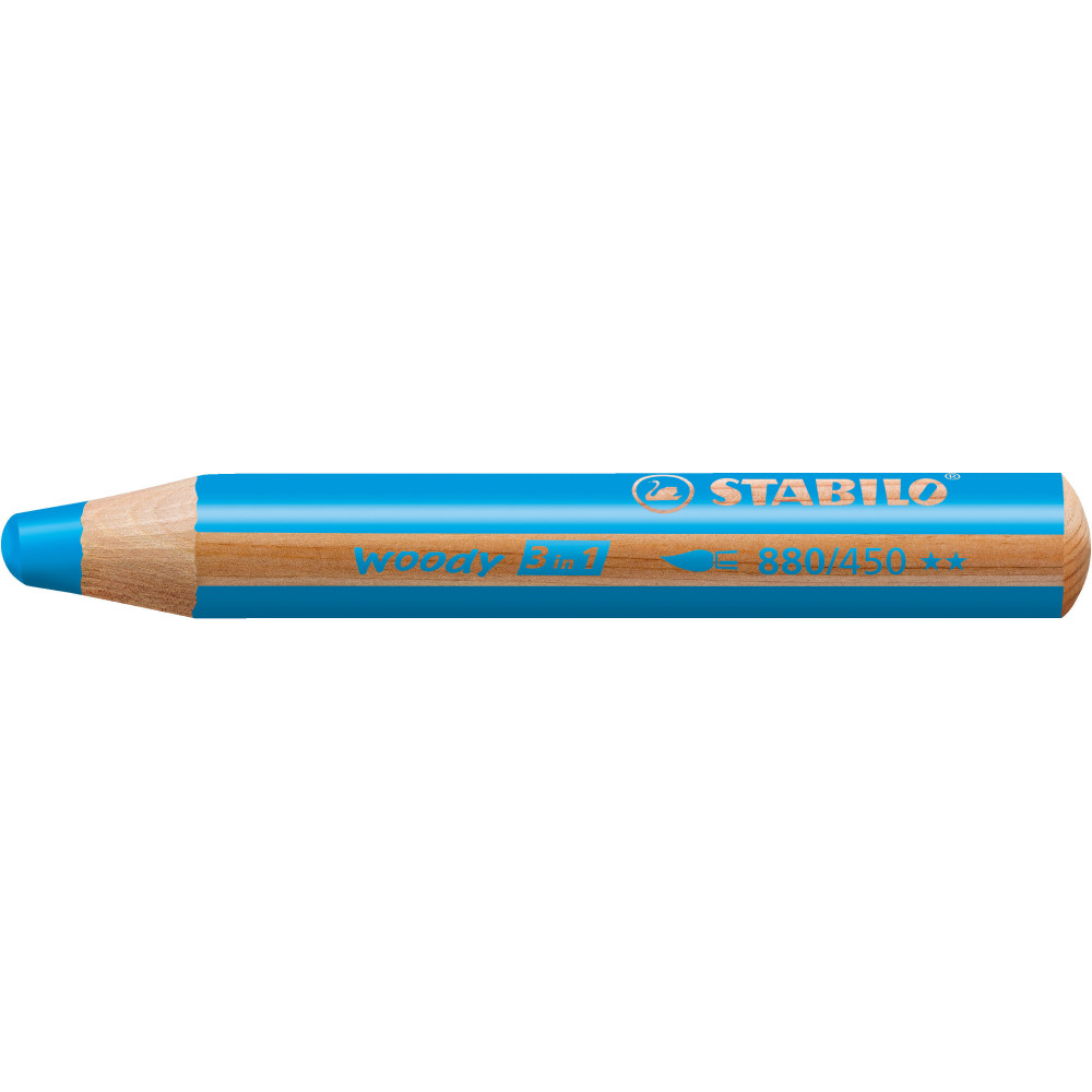 Woody 3 in 1 pencil - Stabilo - cyan blue