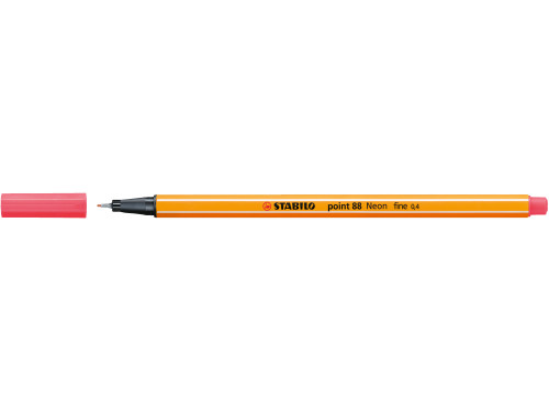 Point 88 fineliner - Stabilo - neon red