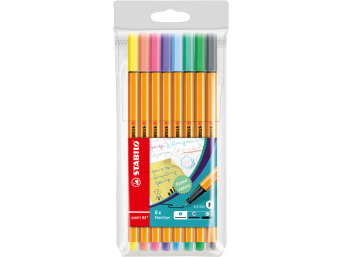 Point 88 fineliners set - Stabilo - pastel, 8 pcs.