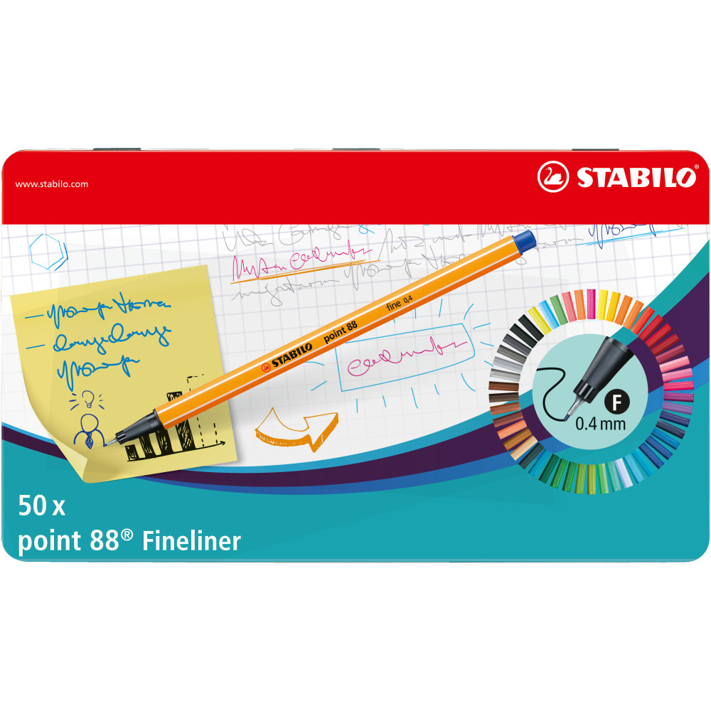 Point 88 fineliners set - Stabilo - 50 pcs.