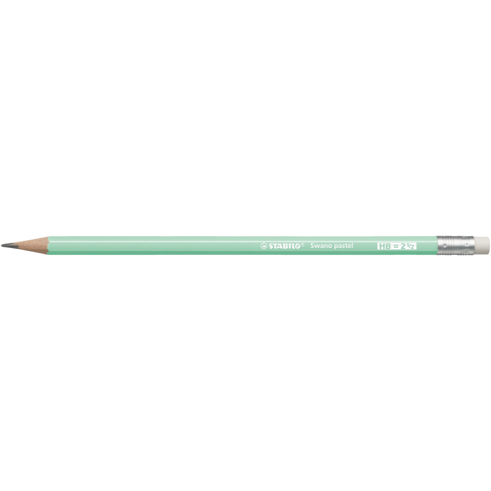 Ołówek Swano Pastel z gumką - Stabilo - zielony, HB