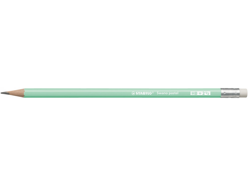 Swano Pastel pencil with eraser - Stabilo - green, HB