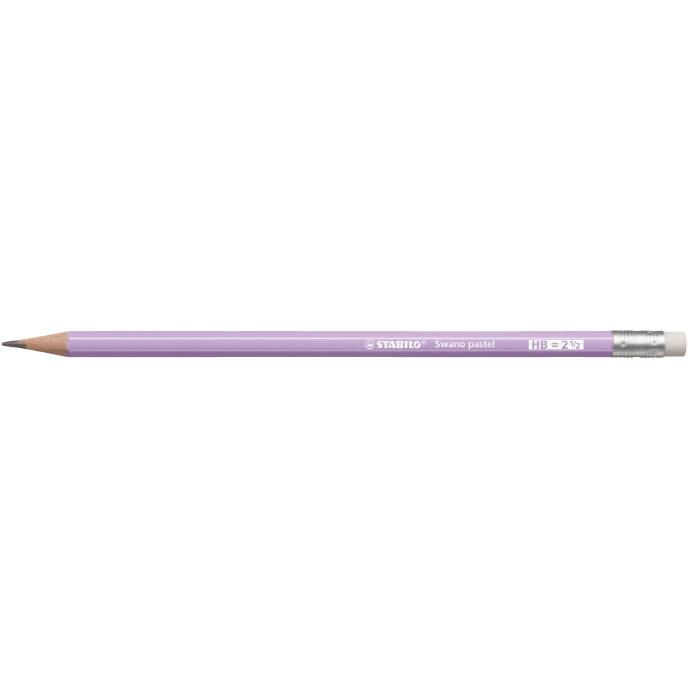 Ołówek Swano Pastel z gumką - Stabilo - liliowy, HB