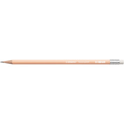 Swano Pastel pencil with eraser - Stabilo - peach, HB