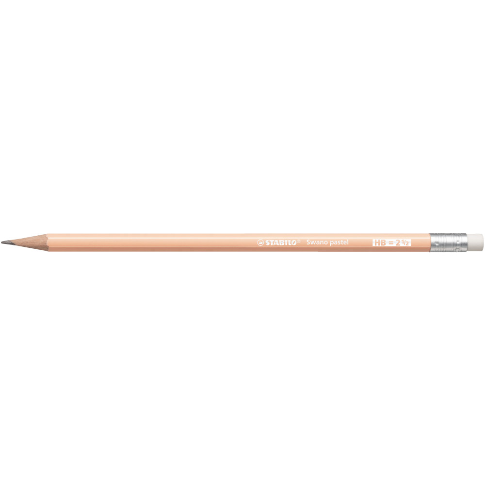 Ołówek Swano Pastel z gumką - Stabilo - brzoskwiniowy, HB