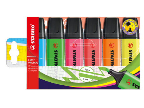 Boss highlighters set - Stabilo - 6 pcs.