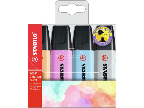 Boss highlighters set - Stabilo - pastel, 4 pcs.