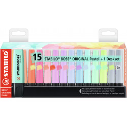 Boss highlighters set in stand - Stabilo - pastel, 15 pcs.
