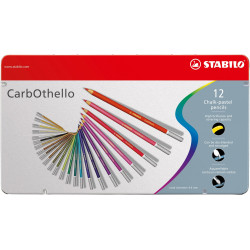 CarbOthello dry pastels set in metal box - Stabilo - 12 pcs.