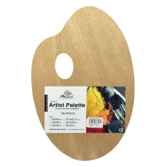 EMI Craft Palette de Peintre - Palette à Peinture Ovale en Bois - 20 x 30  cm-épaisseur : 5 mm : : Cuisine et Maison
