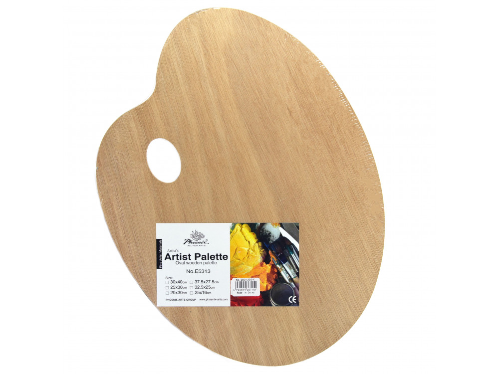 Painting wooden palette - Phoenix - oval, 30 x 40 cm
