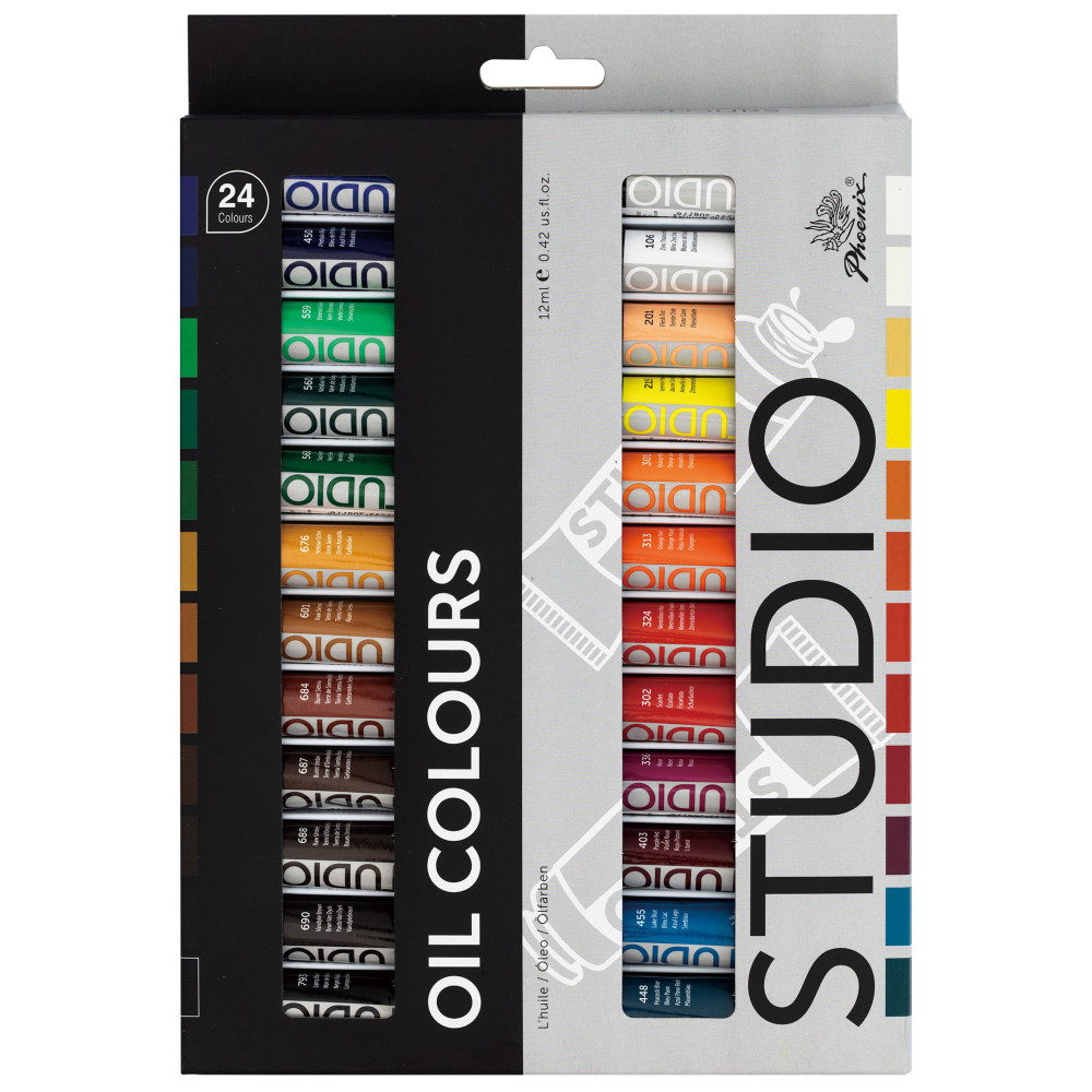 Set of oil paints in tubes - Phoenix - 24 colors x 12 ml