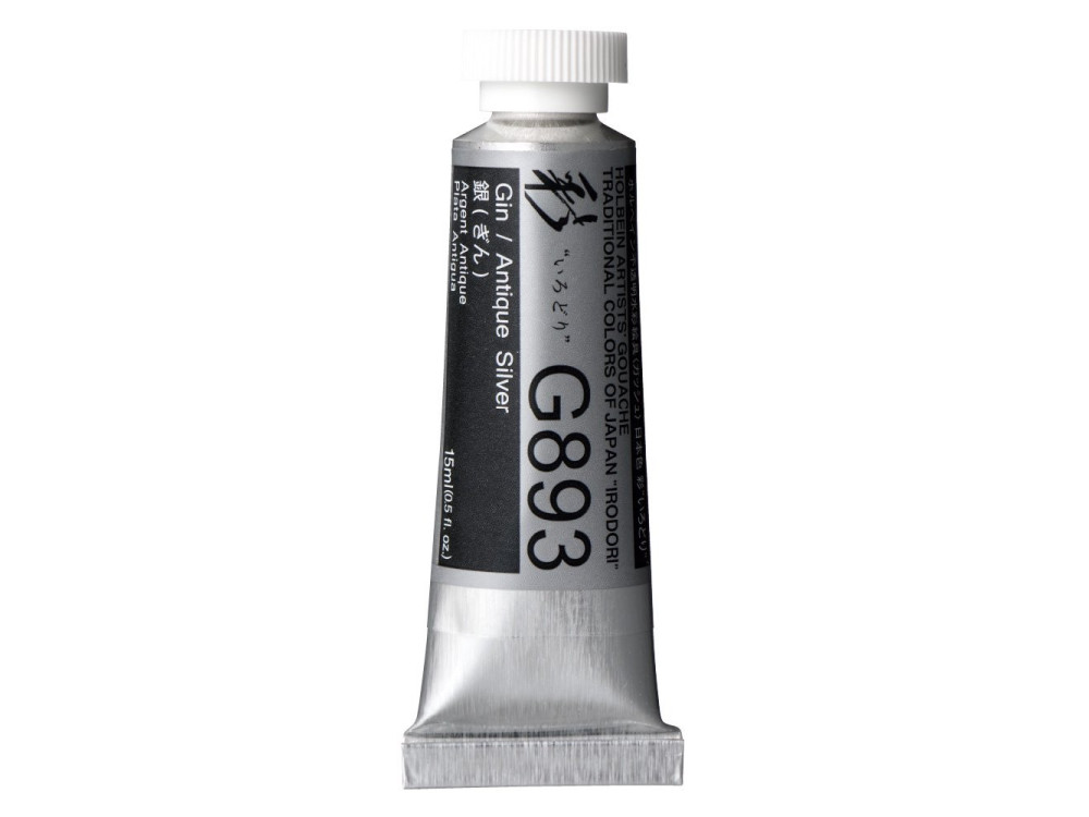 Artists’ Gouache - Holbein - Irodori series, Antique Silver, 15 ml