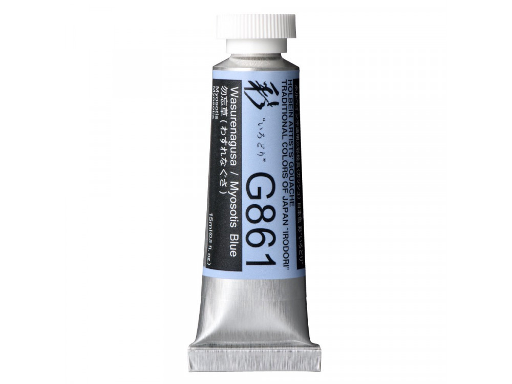 Gwasz Artists’ Gouache Irodori - Holbein - Myosotis Blue, 15 ml