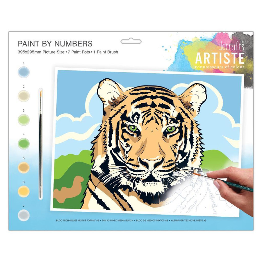 Set for painting by numbers - doCrafts - Regal Tiger