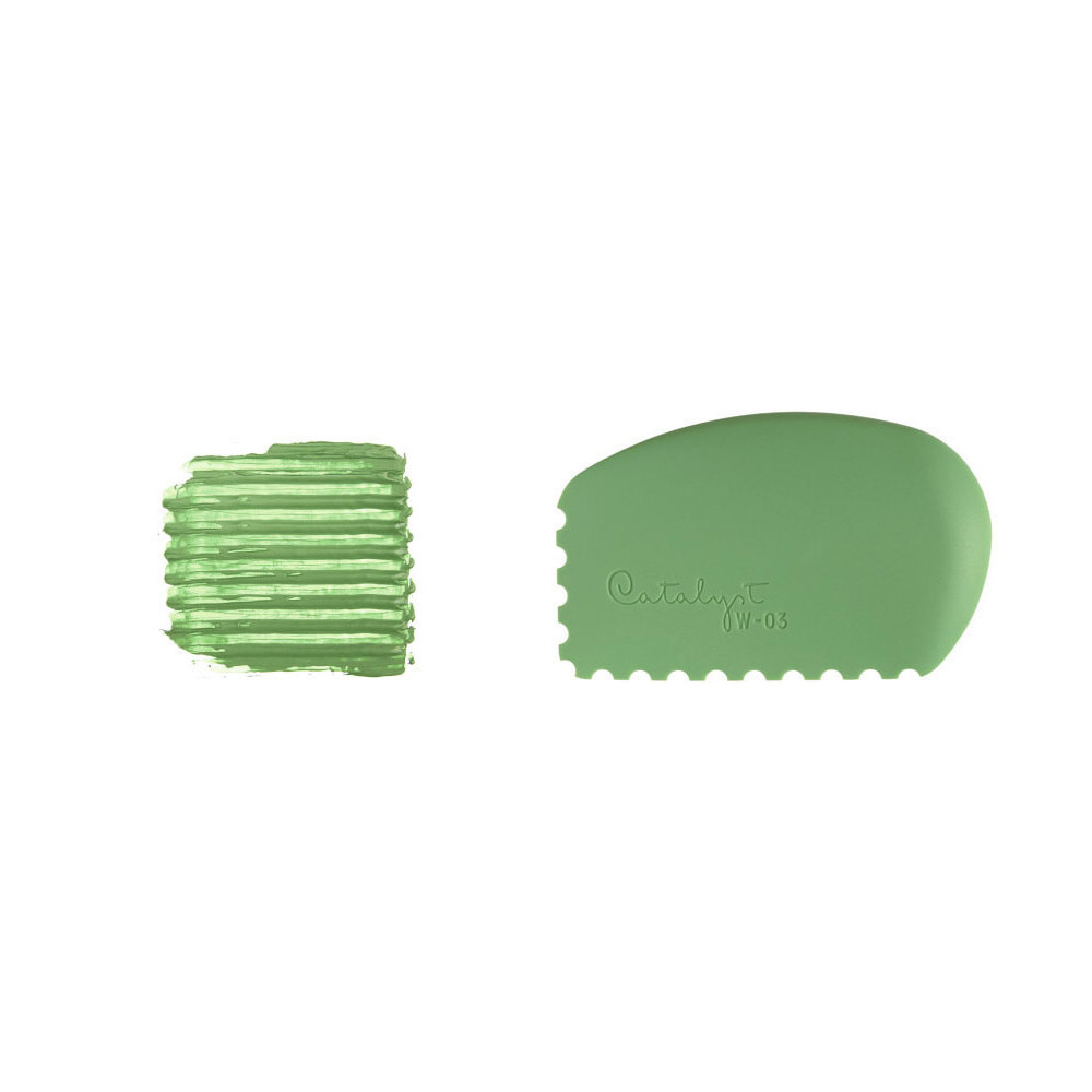 Silicone palette knife Catalyst Wedge - Princeton - green, no. 03