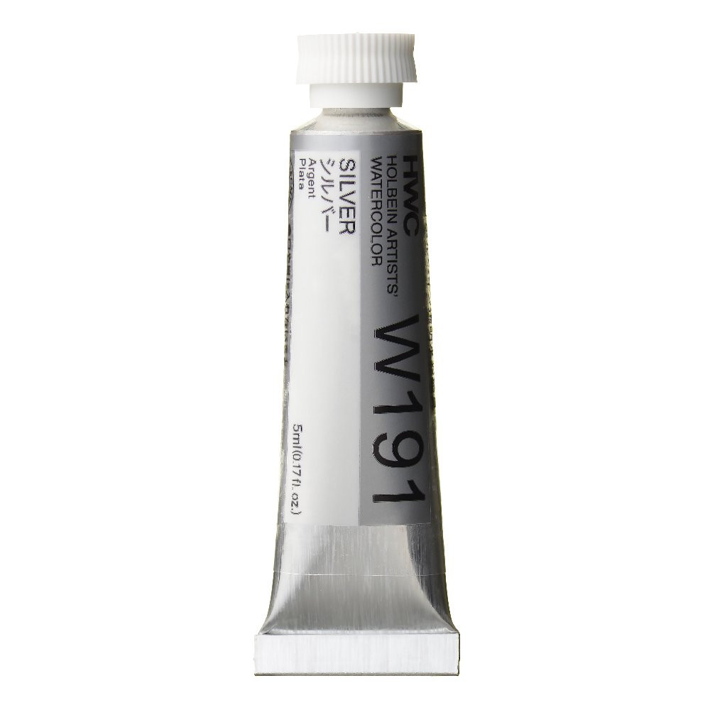 Artists' Watercolor paint - Holbein - Silver, 5 ml