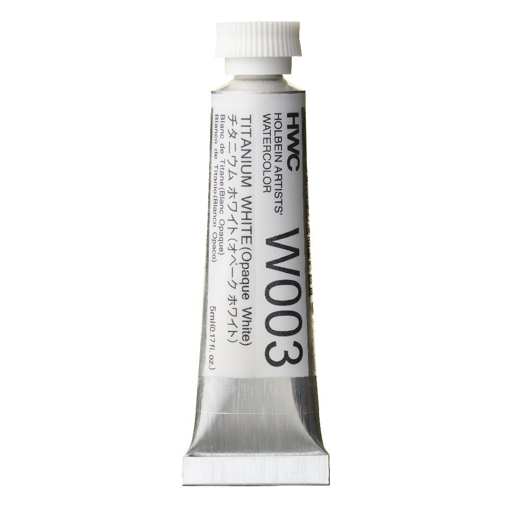 Artists' Watercolor paint - Holbein - Titanium White, 5 ml