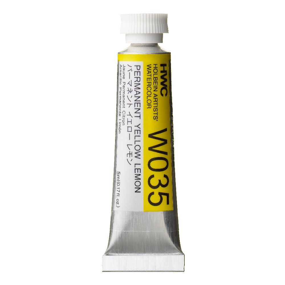 Artists' Watercolor paint - Holbein - Permanent Yellow Lemon, 5 ml