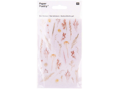 Naklejki żelowe Transformation - Paper Poetry - Grasses, 34 szt.