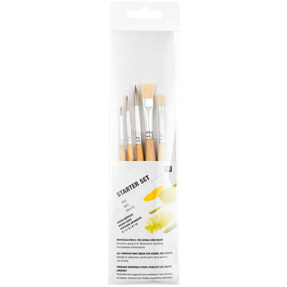 Set of brushes Starter Mix 2 - Rico Design - 5 pcs.