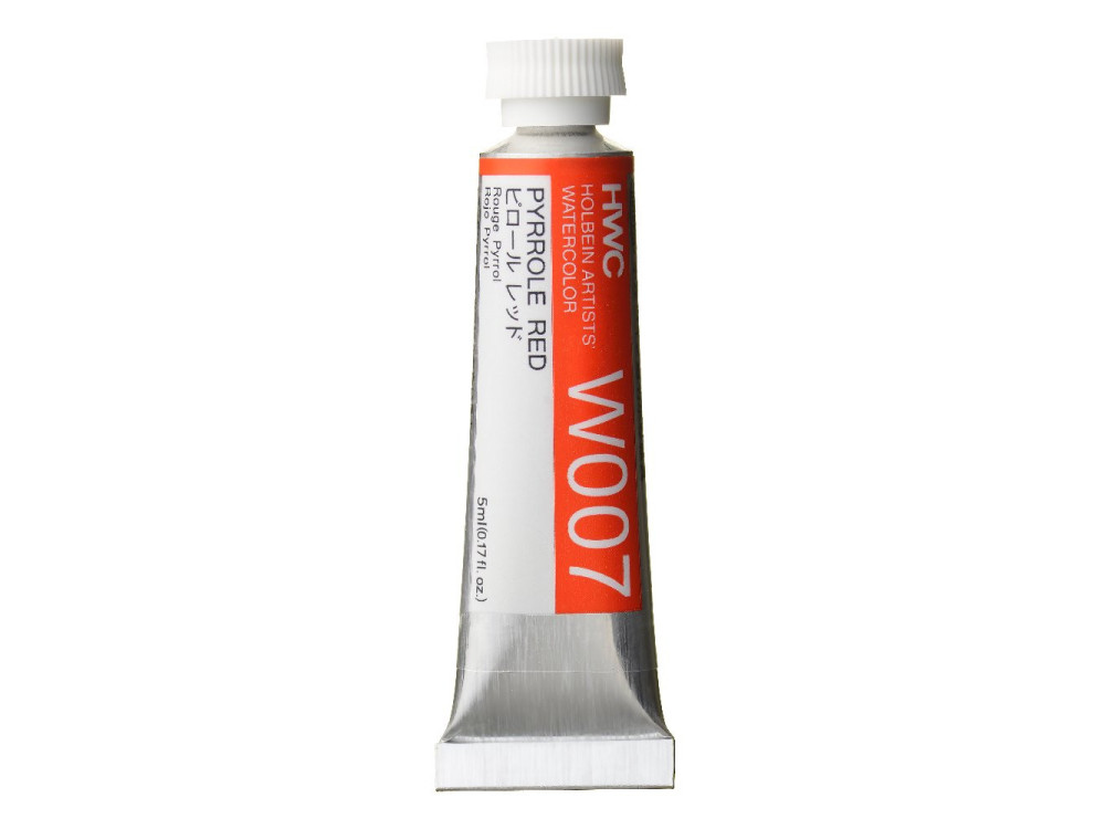 Artists' Watercolor paint - Holbein - Pyrrole Red, 5 ml