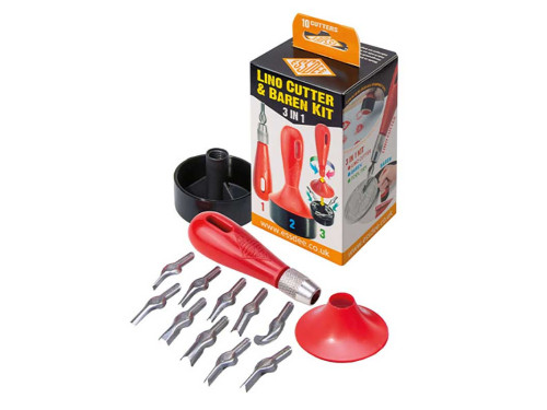 Lino Cutter & Baren Kit 3 in 1 - Essdee - 12 pcs