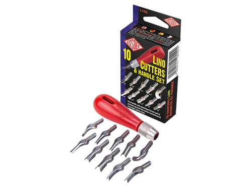Zestaw dłutek do linorytu Lino Cutters & Handle Kit - Essdee - 11 szt.
