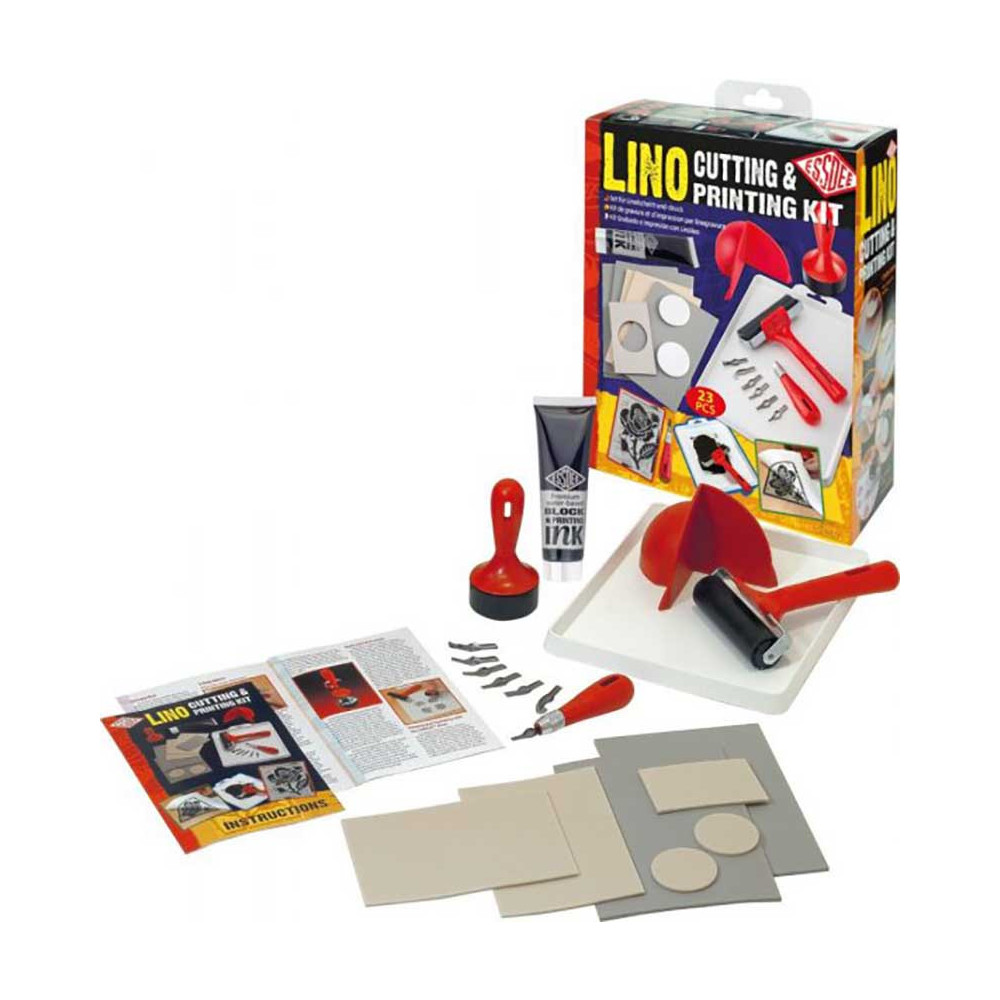 Zestaw do linorytu Lino Cutting & Printing Kit - Essdee - 23 szt.