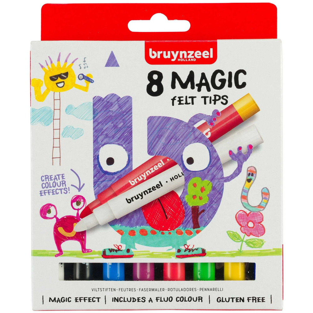 Set of Magic pens for kids - Bruynzeel - 8 pcs