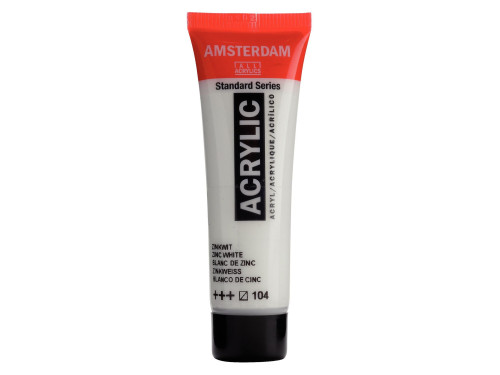 Acrylic paint in tube - Amsterdam - Zinc White, 20 ml