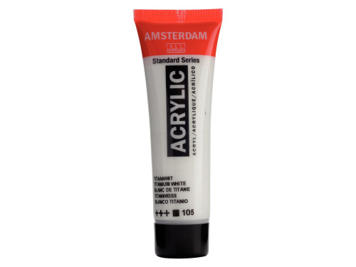 Farba akrylowa - Amsterdam - Titanium White, 20 ml